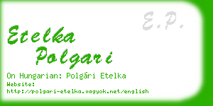 etelka polgari business card